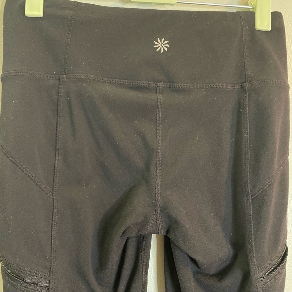 Athleta Metro Drifter Tight Leggings Black Zipper Pockets Womens XS - Picture 5 of 11